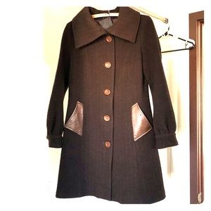 Mackage wool coat in chocolate brown EUC